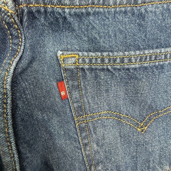 Levis '94 Baggy Jeans Women Size 30 Loose Straight 100% Cotton Factory Distress - Picture 7 of 16